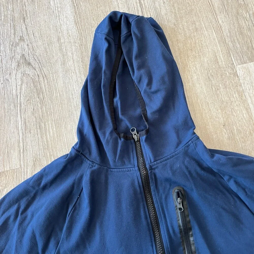 Unisex Member's Mark Blue Luxe Full Zip Hoodie - S - Picture 2 of 7